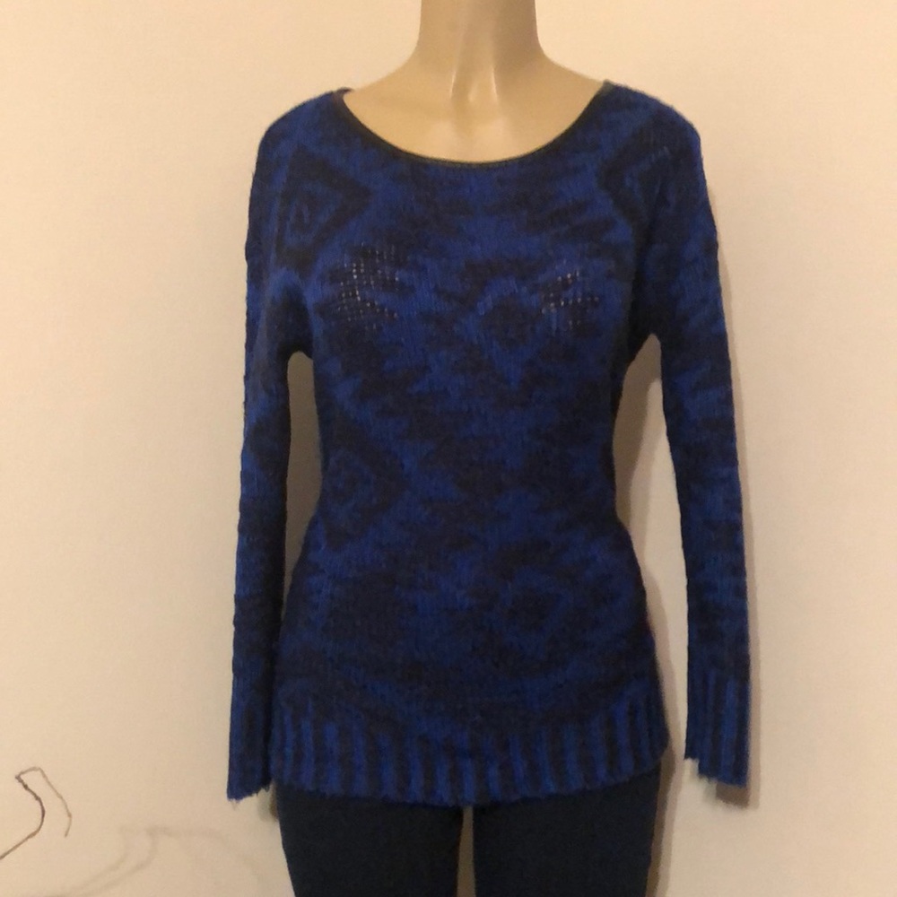 Blue Aztec sweater